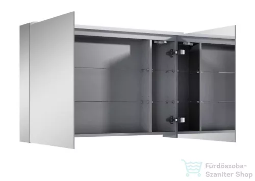 AREZZO design PREMIUM Tükrös szekrény 100 cm, 2 ajtó, technobox, LED lámpa panel AR-904665