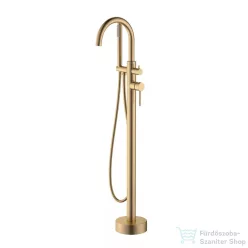   Arezzo design ASTRO szabadon álló kádtöltő csaptelep zuhanyszettel, szálcsiszolt bronz AR-905011BB
