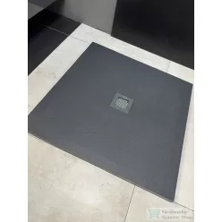   BEMUTATÓTERMI AREZZO design SOLIDSOFT 90x90 zuhanytálca, antracit AR-9090A (esztétikai sérült)