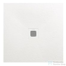   AREZZO design SOLIDSoft zuhanytálca 90x90 cm, FEHÉR, színazonos lefolyóval AR-9090W