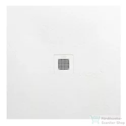   AREZZO design SOLIDSoft zuhanytálca 90x90 cm, Fehér, színazonos lefolyóval AR-9090W