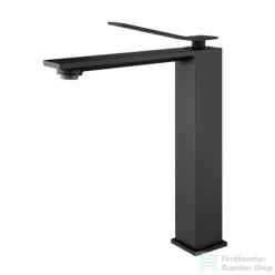   AREZZO design ROCKFIELD magasított mosdó csaptelep, leeresztő nélkül, matt fekete AR-9902BL