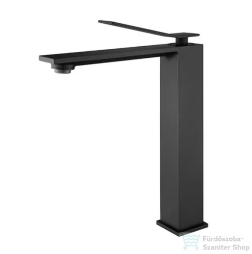 AREZZO design ROCKFIELD magasított mosdó csaptelep, leeresztő nélkül, matt fekete AR-9902BL
