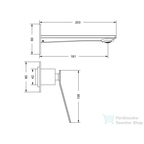 AREZZO design ROCKFIELD fali mosdócsaptelep, fekete AR-9903BL