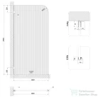 Arezzo Design CLEAR 100x200 cm-es zuhanyfal bordázott biztonsági üvegből, rögzítő profil nélkül, AR-AS2100200