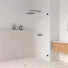 Arezzo Design CLEAR 100x200 cm-es zuhanyfal bordázott biztonsági üvegből, rögzítő profil nélkül, AR-AS2100200