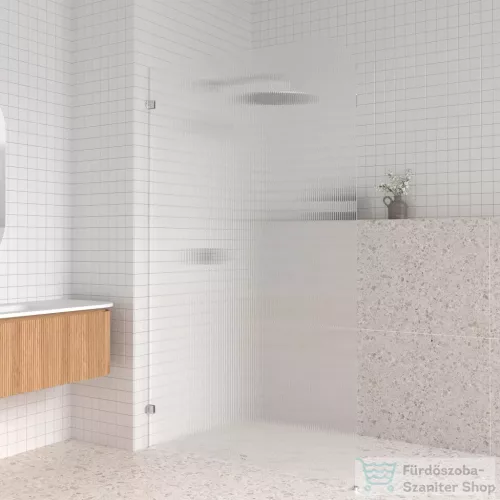 Arezzo Design CLEAR 120x200 cm-es zuhanyfal bordázott biztonsági üvegből, rögzítő profil nélkül, BALOS AR-AS2120200