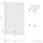 Arezzo Design CLEAR 120x200 cm-es zuhanyfal bordázott biztonsági üvegből, rögzítő profil nélkül, BALOS AR-AS2120200