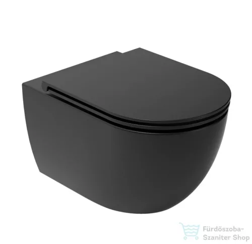 AREZZO design ARIZONA Slim Soft Close lecsapódásgátlós WC tető FEKETE AR-ASCSLIMB
