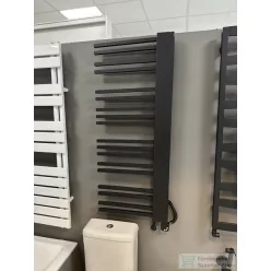   BEMUTATÓTERMI AREZZO design BLACKLINE 1200x502 törölközőszárító radiátor, matt fekete AR-BL12050