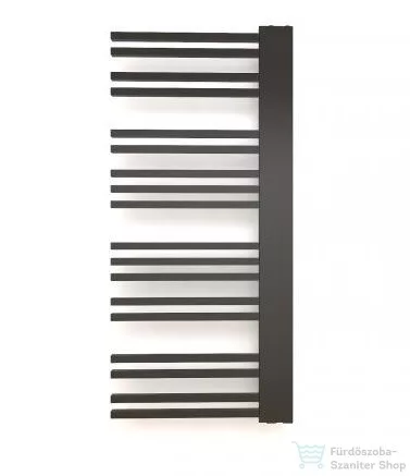 BEMUTATÓTERMI AREZZO design BLACKLINE 1200x502 törölközőszárító radiátor, matt fekete AR-BL12050