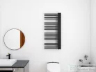 BEMUTATÓTERMI AREZZO design BLACKLINE 1200x502 törölközőszárító radiátor, matt fekete AR-BL12050