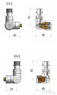 AREZZO design CORNERPEX termosztátos radiátor szelep, fekete, bal AR-CORNERPEX-B-L