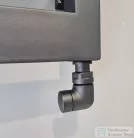 AREZZO design CORNERPEX termosztátos radiátor szelep, fekete, bal AR-CORNERPEX-B-L