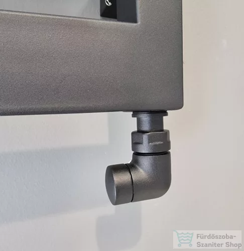 AREZZO design CORNERPEX termosztátos radiátor szelep, fekete, bal AR-CORNERPEX-B-L