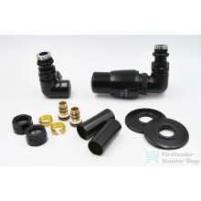   AREZZO design CORNERPEX termosztátos radiátor szelep, fekete, jobb AR-CORNERPEX-B-R