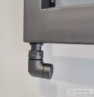 AREZZO design CORNERPEX termosztátos radiátor szelep, fekete, jobb AR-CORNERPEX-B-R
