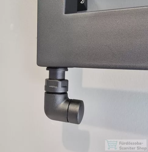 AREZZO design CORNERPEX termosztátos radiátor szelep, fekete, jobb AR-CORNERPEX-B-R