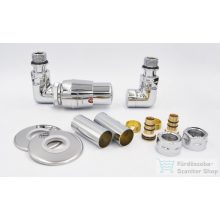   AREZZO design CORNERPEX termosztátos radiátor szelep, króm, bal AR-CORNERPEX-CR-L