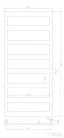 AREZZO design CUBE WHITE 1100x500 törölközőszárító radiátor, fehér AR-CW11050