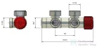 AREZZO design DUOPEX termosztátos radiátor szelep, fehér, bal AR-DUOPEX-W-L