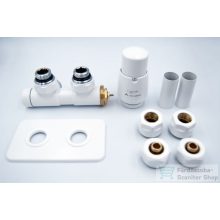   AREZZO design DUOPEX termosztátos radiátor szelep, fehér, jobb AR-DUOPEX-W-R