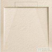   AREZZO design STONE pala hatású öntött márvány zuhanytálca, 90x90 cm-es, beige  AR-DYT099LBG