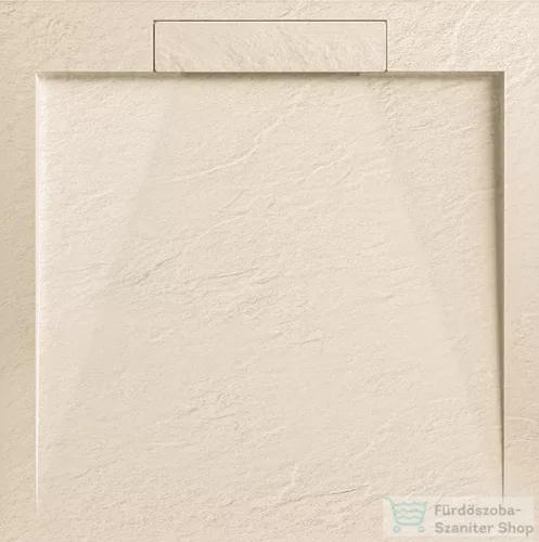 AREZZO design STONE pala hatású öntött márvány zuhanytálca, 90x90 cm-es, beige  AR-DYT099LBG