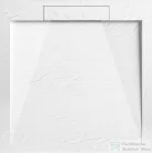 AREZZO design STONE pala hatású öntött márvány zuhanytálca, 90x90 cm-es, fehér AR-DYT099LW