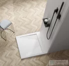 AREZZO design STONE pala hatású öntött márvány zuhanytálca, 90x90 cm-es, fehér AR-DYT099LW