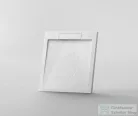 AREZZO design STONE pala hatású öntött márvány zuhanytálca, 90x90 cm-es, fehér AR-DYT099LW