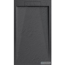   AREZZO design STONE pala hatású öntött márvány zuhanytálca, 120x90 cm-es, antracit AR-DYT129LA