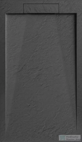 AREZZO design STONE pala hatású öntött márvány zuhanytálca, 120x90 cm-es, antracit AR-DYT129LA