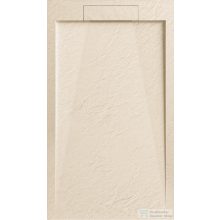  AREZZO design STONE pala hatású öntött márvány zuhanytálca, 120x90 cm-es, beige  AR-DYT129LBG