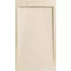   AREZZO design STONE pala hatású öntött márvány zuhanytálca, 120x90 cm-es, beige  AR-DYT129LBG