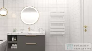 AREZZO design FLAT WHITE 800x500 törölközőszárító radiátor, fehér AR-FW8050