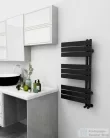 AREZZO design HORIZONT BLACK 900x500 törölközőszárító radiátor, matt fekete AR-HB9050