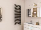 AREZZO design LINEAR BLACK 1200x500 törölközőszárító radiátor, matt fekete AR-LR12050B