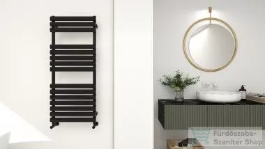 AREZZO design MOON ANTRACIT 1190x500 törölközőszárító radiátor, matt fekete AR-M12050A
