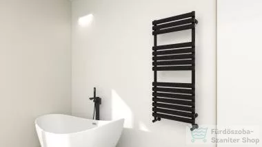 AREZZO design MOON ANTRACIT 1190x500 törölközőszárító radiátor, matt fekete AR-M12050A