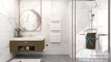 AREZZO design MOON WHITE 1190x500 törölközőszárító radiátor, fehér AR-M12050W