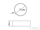 Arezzo design GLAM 39,5 cm-es pultra ültethető üveg mosdó, világos szürke AR-M214