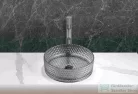 Arezzo design GLAM 39,5 cm-es pultra ültethető üveg mosdó, világos szürke AR-M214
