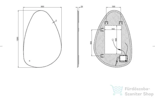 AREZZO design LED tükör 120x80 AR-M3091