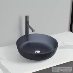   Arezzo design RUBEN 42 cm-es pultra ültethető üveg mosdó, matt szürke AR-M331