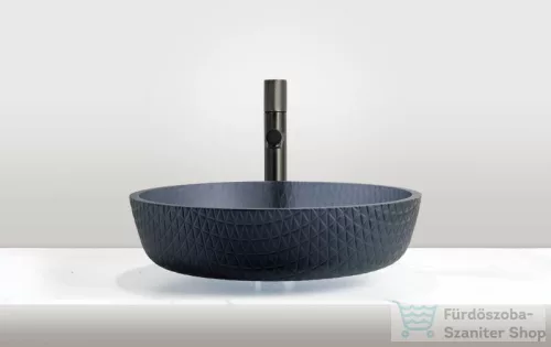Arezzo design RUBEN 42 cm-es pultra ültethető üveg mosdó, matt szürke AR-M331