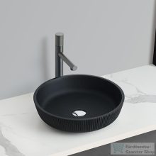   Arezzo design AVEX 42 cm-es pultra ültethető üveg mosdó, matt fekete AR-M333