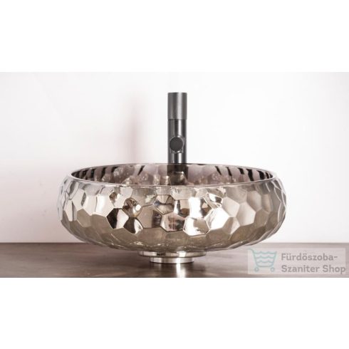 AREZZO design PRISMA PLATINO üvegmosdó, 40 cm, AR-M347P
