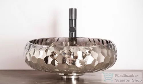 AREZZO design PRISMA PLATINO üvegmosdó, 40 cm, AR-M347P