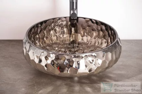 AREZZO design PRISMA PLATINO üvegmosdó, 40 cm, AR-M347P